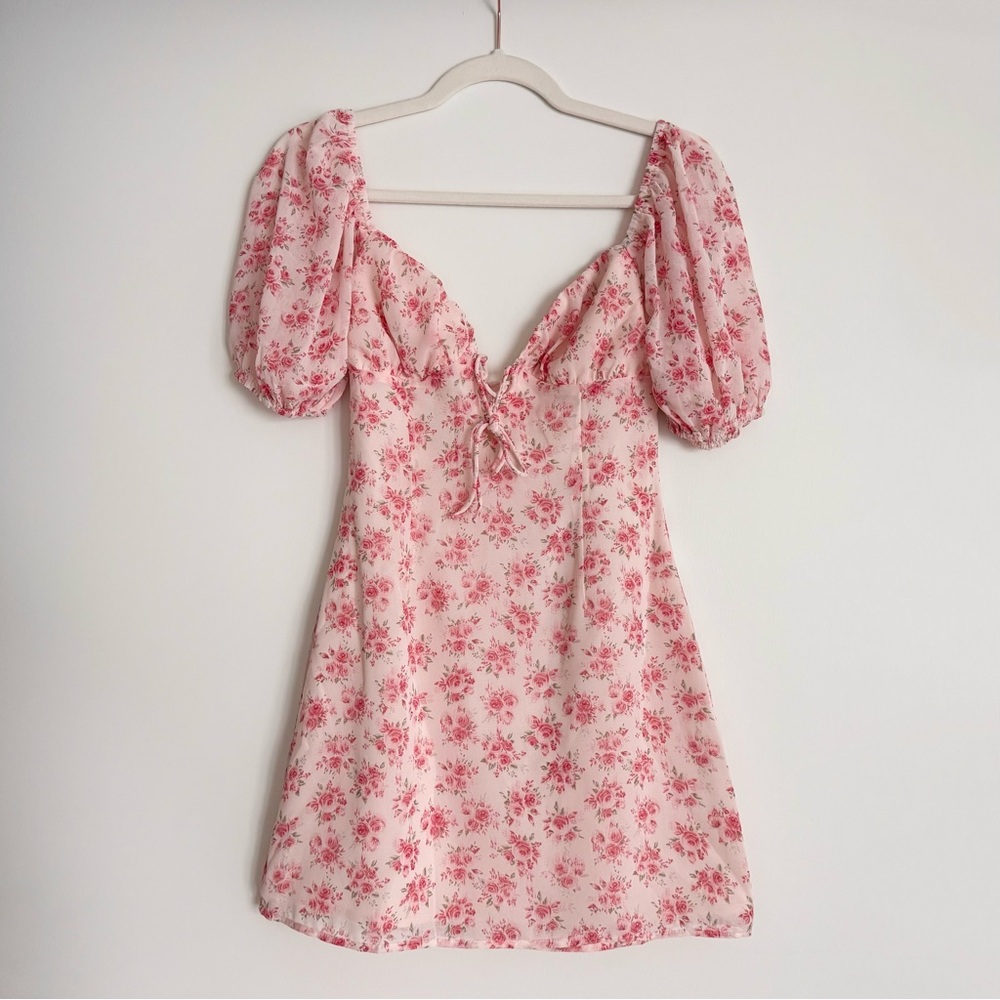Revolve 🌸 More To Come Sherrie Puff Sleeve Dress in Pink Floral